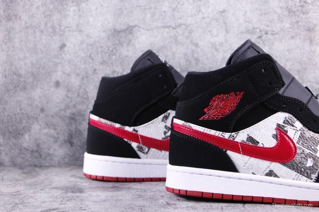 Air Jordan 1 Mid SE Newspaper