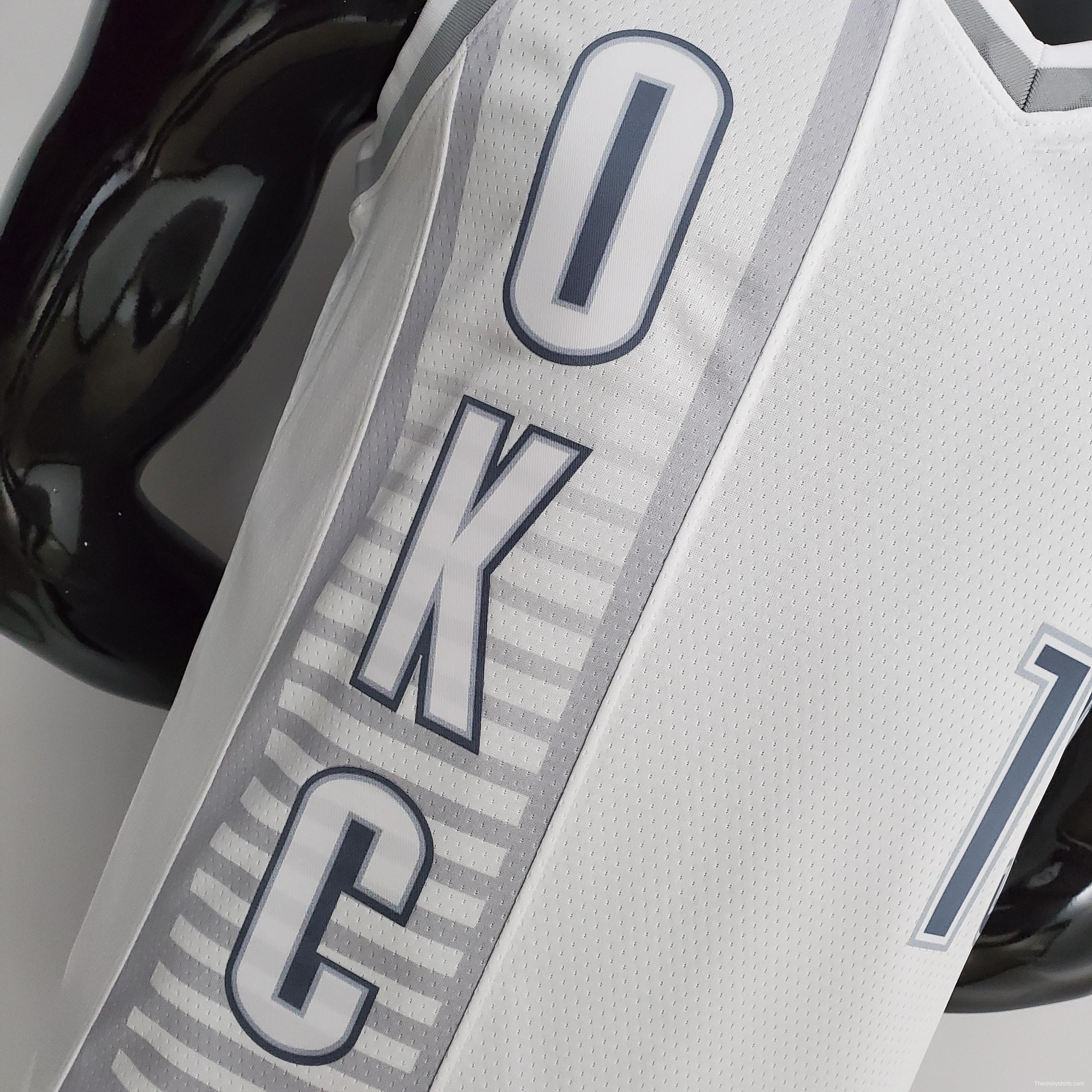 75th Anniversary 2202 Season Oklahoma City Thunder GEORGE#13 City Edition White NBA Jersey