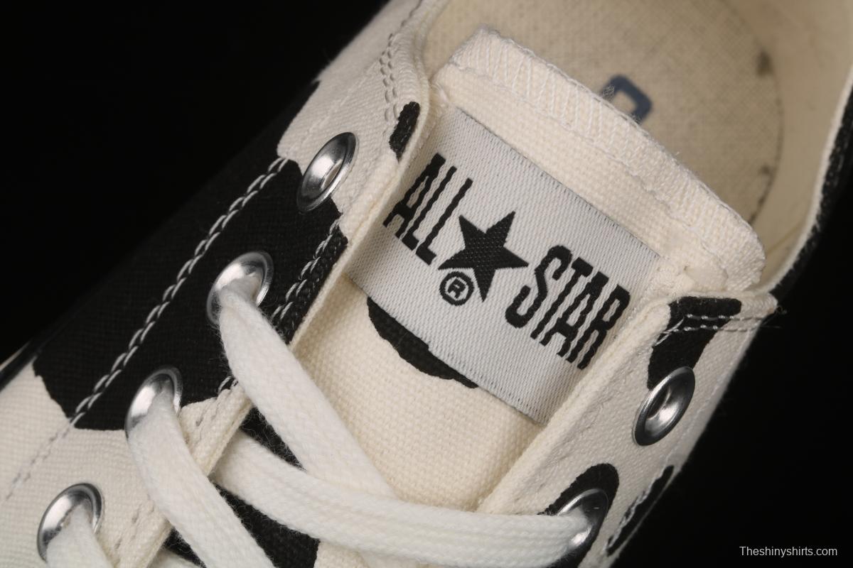 Converse 21ss All Star US Cow Spot Japanese Converse vintage cow pattern low upper shoes 1SC564