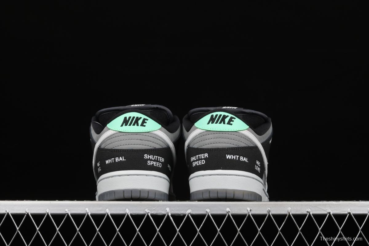 NIKE DUNK SB Low Pro ISO camera jointly named black and gray dunk series retro leisure sports skateboard shoes CV1659-001