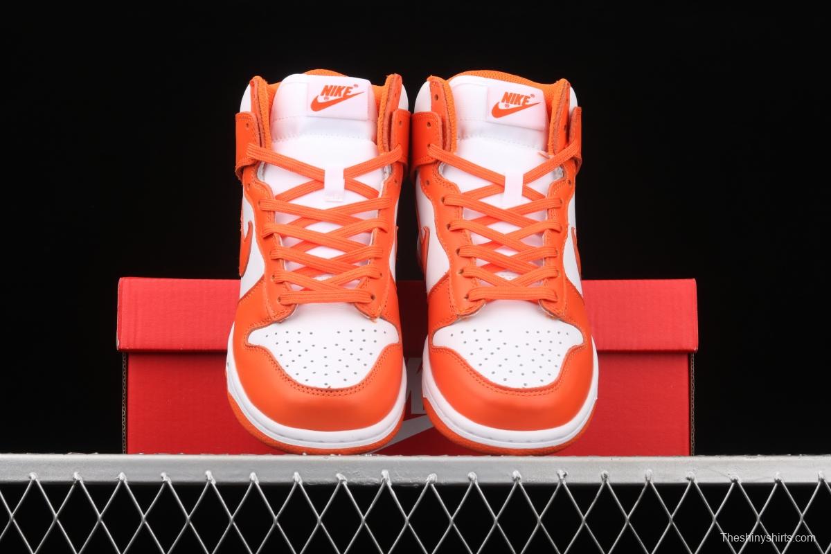 NIKE SB DUNK High Retro Orange Blaze 2021 edition white orange dunk series high top leisure sports skateboard shoes DD1399-101,