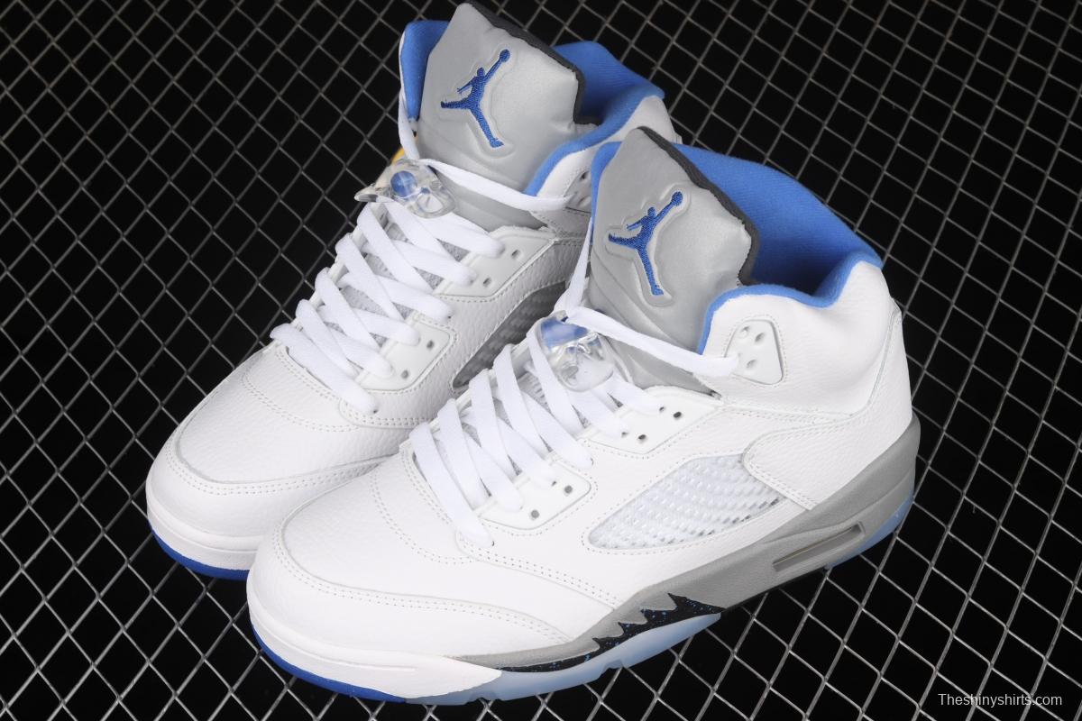 Air Jordan 5 Stealth 2.0 White and Blue 440888-140