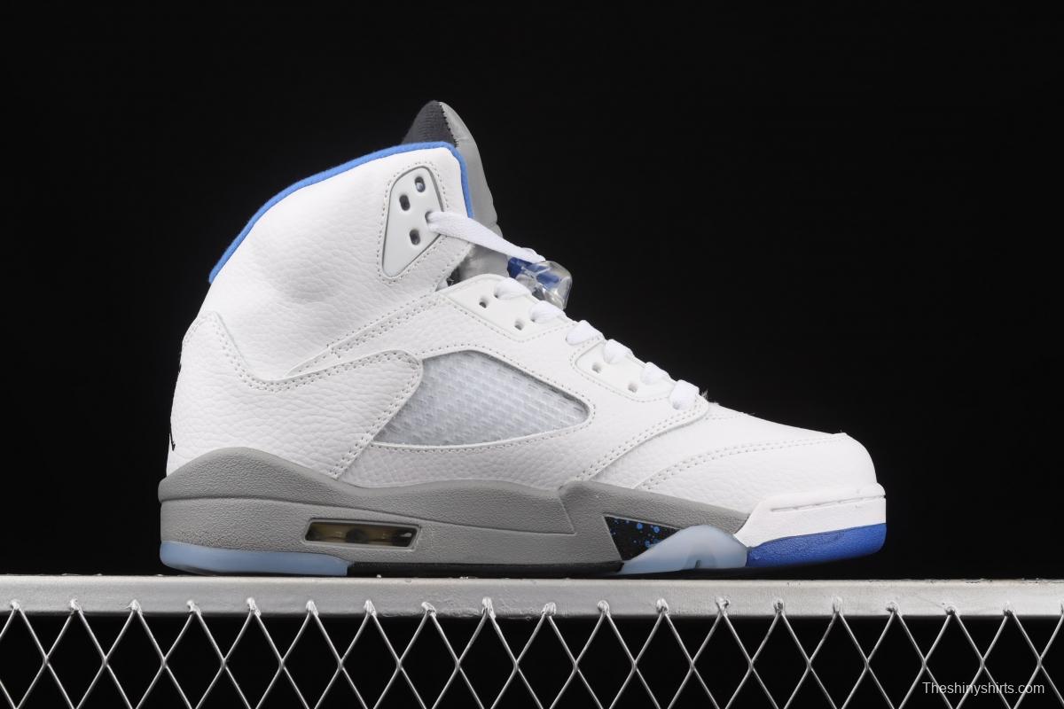 Air Jordan 5 Stealth 2.0 White and Blue 440888-140