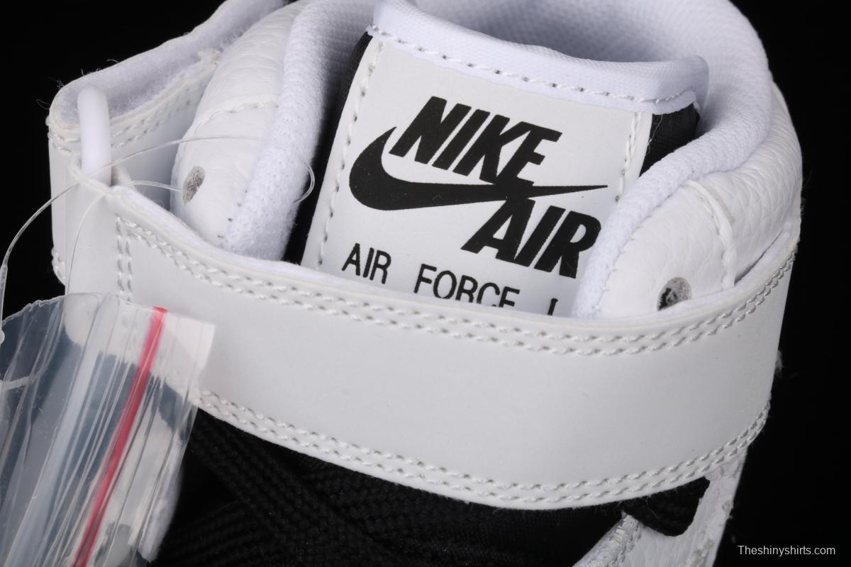 NIKE Air Force 11607 Mid x Uniterrupted white and blue graffiti James co-signed the same 3M reflective medium-side leisure sports board shoes BC2306-460