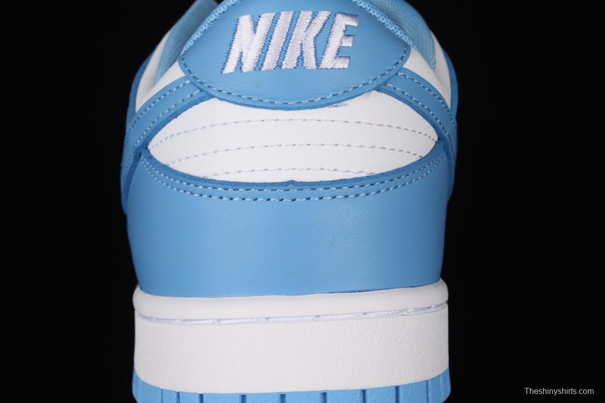 NIKE DUNK Low University Blue White Blue North Carolina White Blue Slam Dunk Series low side Leisure Sports Skateboard shoes DD1391-102