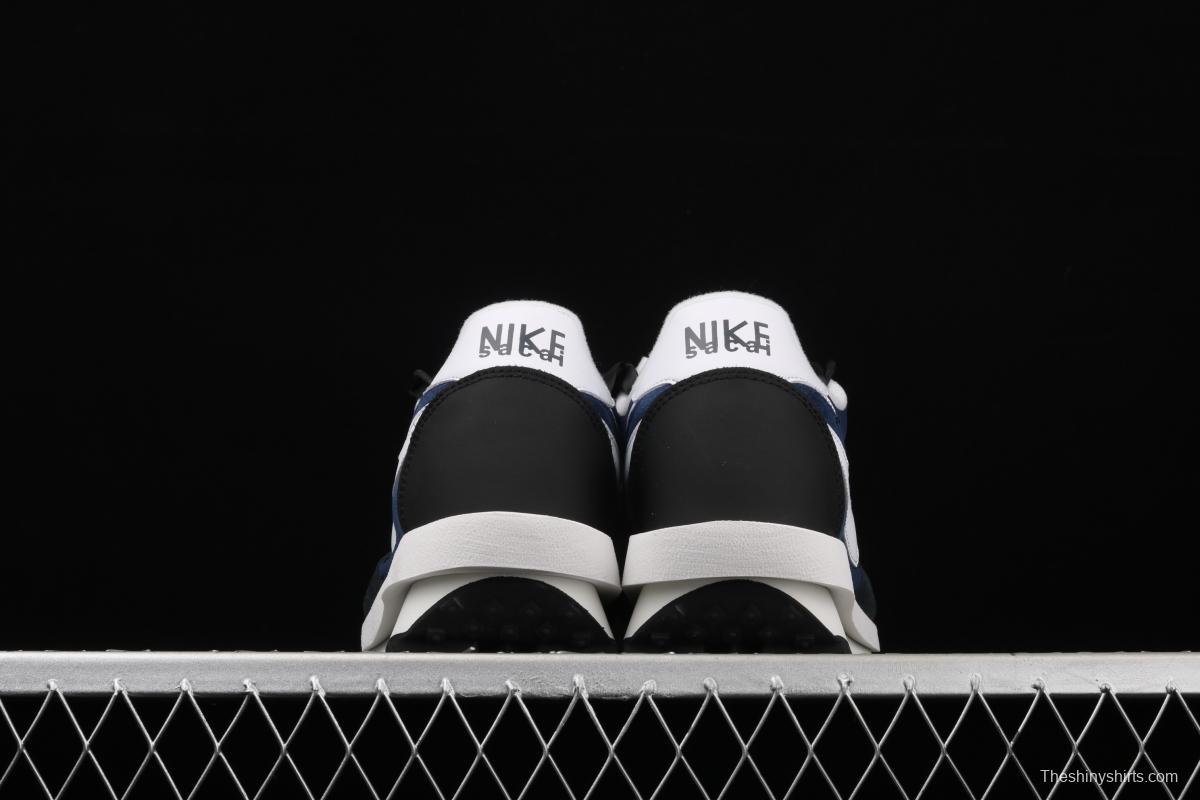 Fragment Design x Sacai x NIKE LVD Waffle Daybreak Fujiwara Hiroshi Fujiwara co-signed the catwalk style double hook Swoosh running shoes BV0073-041