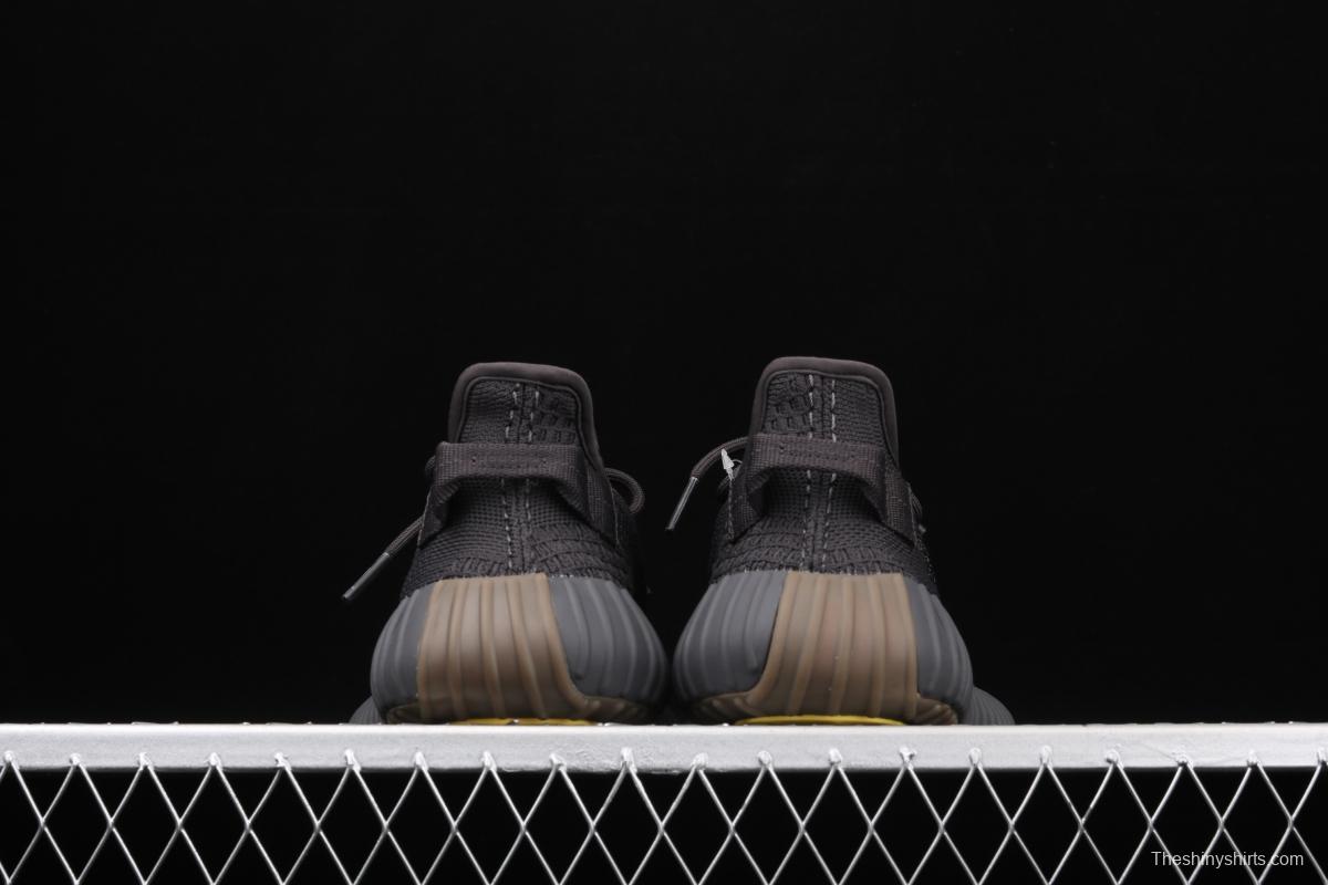 Adidas Yeezy Boost 350V2 Cinder FY4176 Darth Coconut 350 second generation hollowed-out side full of star cinder color matching