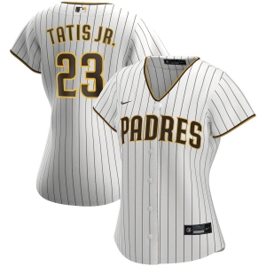 Women's Fernando Tatís Jr. White&amp;Brown Home 2020 Player Team Jersey