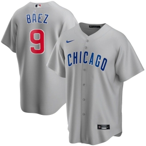 Men's Javier Baez Gray Road 2020 Player Team Jersey