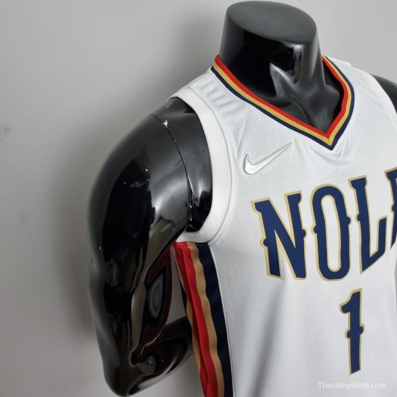 2022 New Orleans Pelicans City Edition Williams #1 White NBA Jersey
