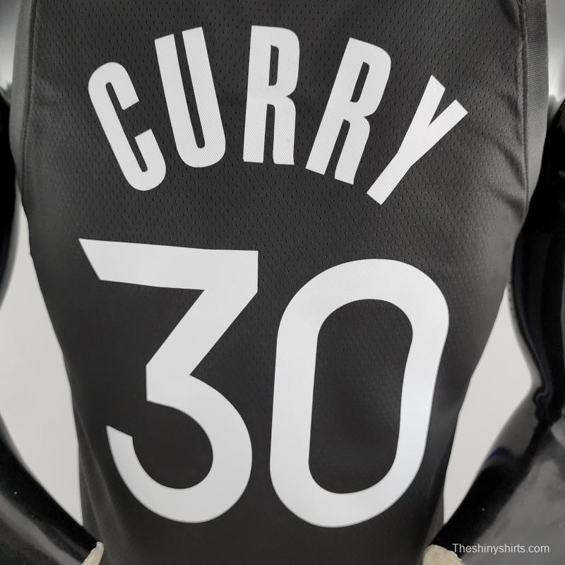 2020 Curry#30 Warriors City Edition Black And Grey NBA Jersey