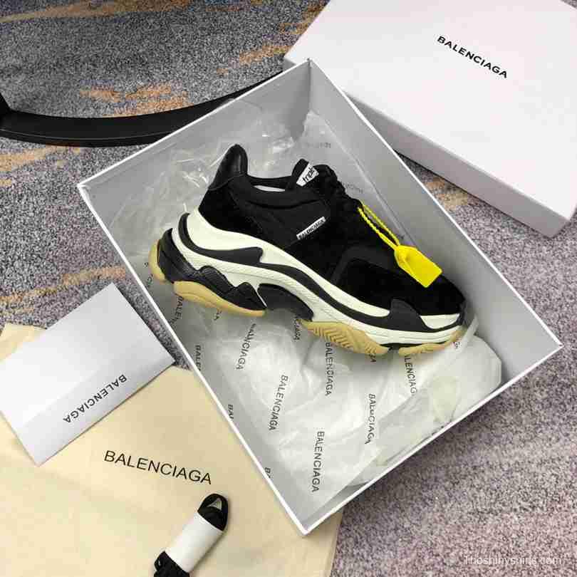 Men Balenciaga Triple-S 2 Yellow Black Sneaker