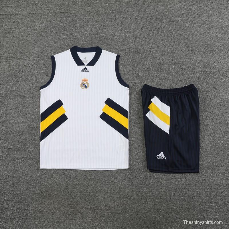 23-24 Real Madrid Remake Icon White Vest Jersey+Shorts