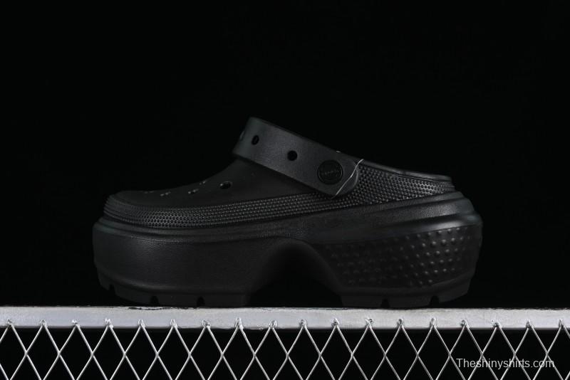 Crocs Classic Clog Retro Beach Sandals with Adjustable Heel Strap and Thick Sole - B.D4