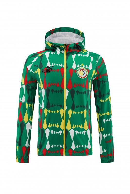 2024 Senegal Green Hoodie Full Zipper Jacket +Long Pants