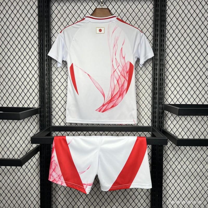 2024 Kids Japan Away White Jersey