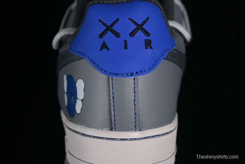 Nike Air Force 1 '07 Low Custom Strap Casual Sneakers with Kaws Collaboration - KS6869-333