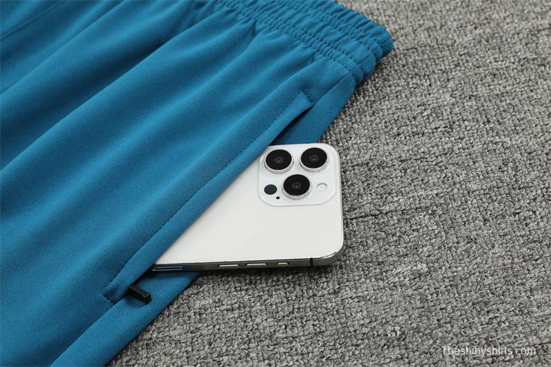 24/25 Olympique Marseille White Half Zipper Jacket+Long Pants