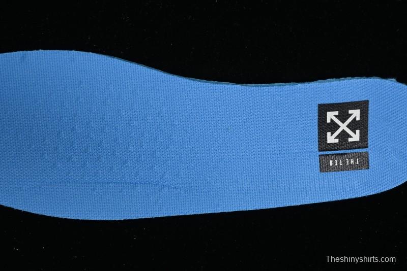 Nike Off White x Air Force 1 Low OW Collaboration Transparent Blue Casual Sneakers - AO4606-400