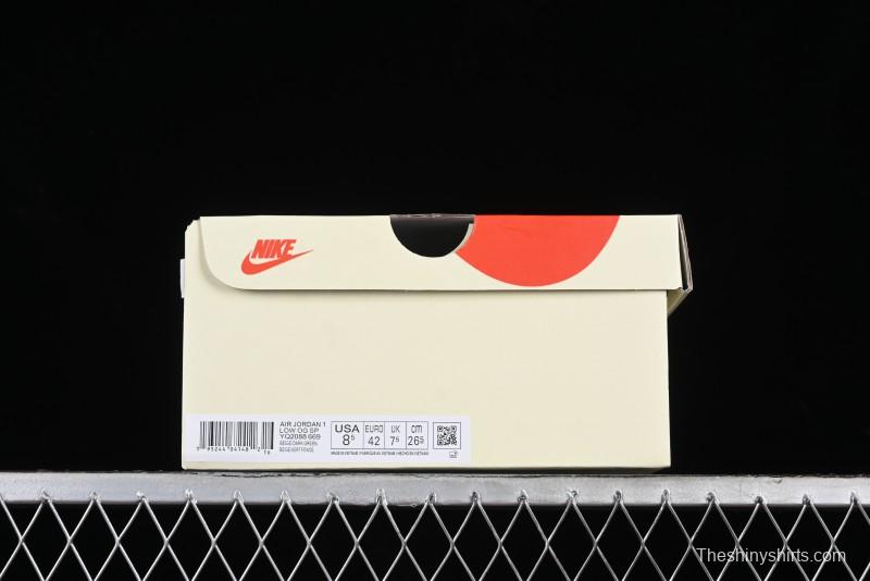 Nike Travis Scott x Fragment Design x Air Jordan 1 Low OG SP AJ1 Retro Sneakers with Unique Collaboration Details - YQ2088-669