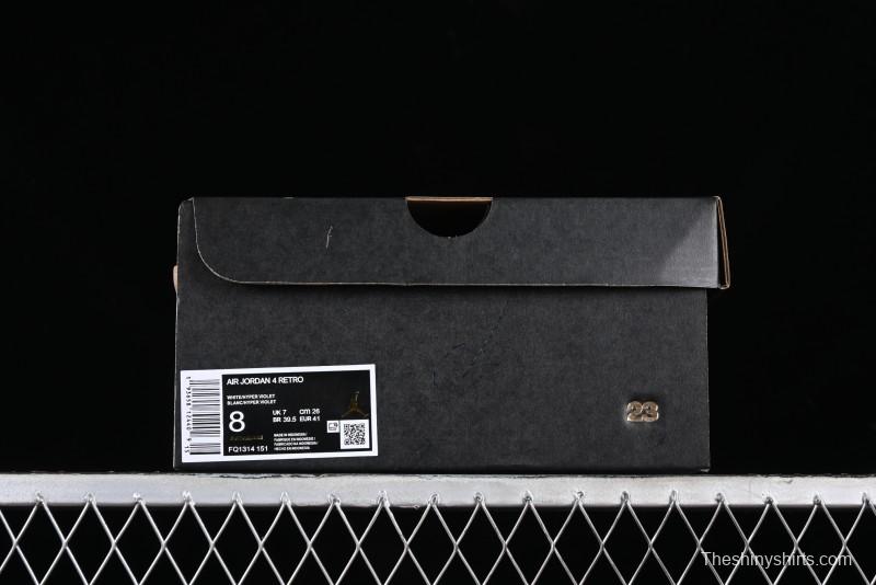 Nike Air Jordan 4 Retro Sneakers with Hyper Violet Accents - FQ1314-151