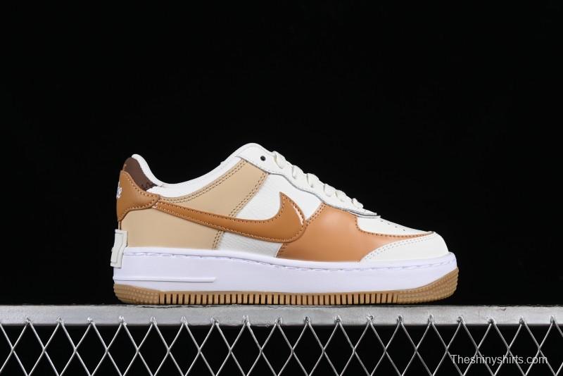 Nike Air Force 1 Shadow Low-Top Sneakers with Lightweight EVA Midsole and Anti-Slip RB Rubber Outsole - DZ1847-106