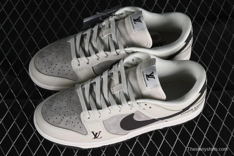 Nike Dunk Low LV Collaboration High-End Custom SB Low-Top Casual Skate Shoes - FC1688-400