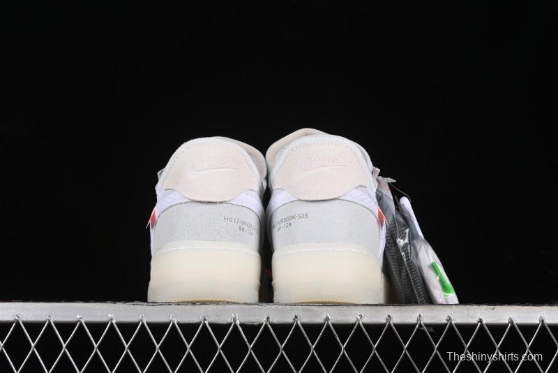 Nike Off White x Air Force 1 Low OW Transparent White Sneakers - AO4606-100
