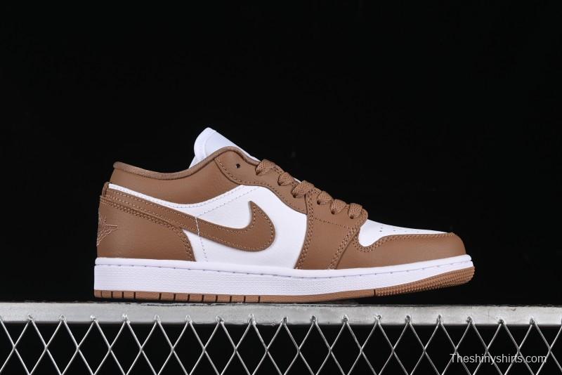 Nike Air Jordan 1 Low AJ1 White Tan Low Top Casual Sneakers - DC0774-202