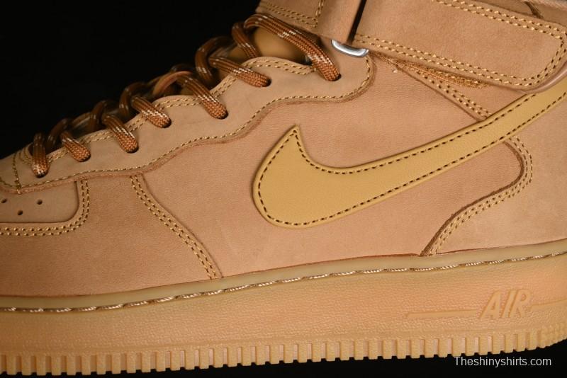 Nike Air Force 1 '07 Mid Suede Casual Sneakers in Wheat - DJ9158-200