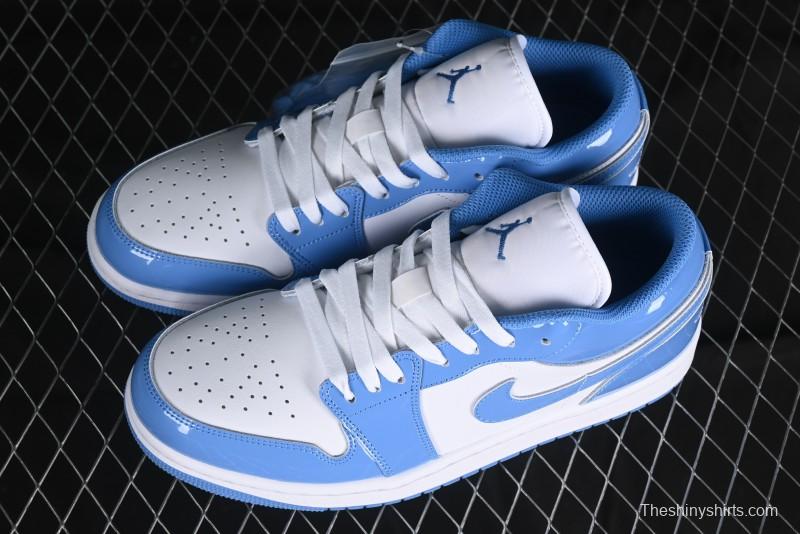 Nike Air Jordan 1 Low AJ1 Patent Blue Casual Sneakers - FZ2138-114