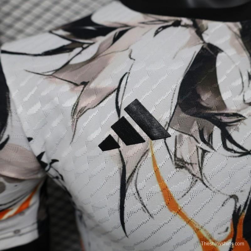 Player Version 2025 Japan White with Abstract Ink Splash Jersey