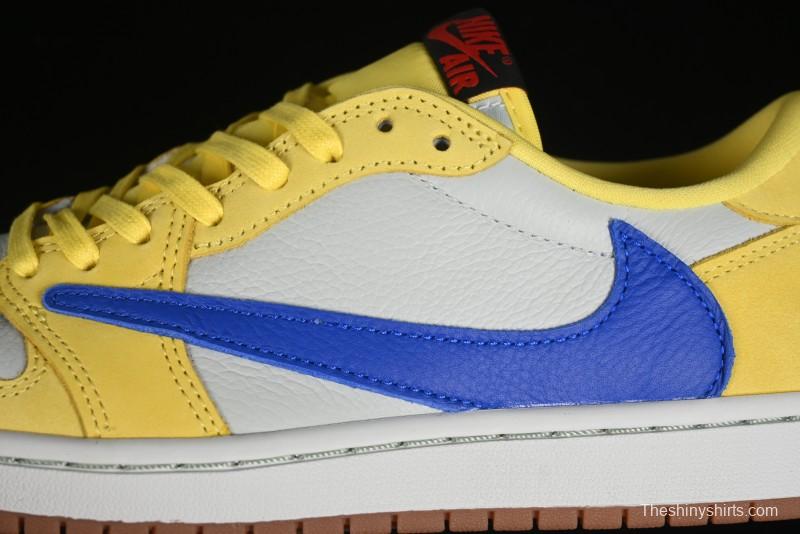 Nike Travis Scott x Air Jordan 1 Low OG AJ1 Collaboration Shoes with Reverse Swoosh - DZ4137-700