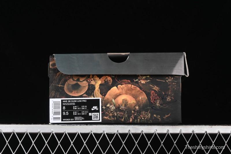 Nike Dunk Low Retro Deconstructed Casual Sneakers with Black Myth Wukong Theme Cloud Dragon Pattern - WK0820-001