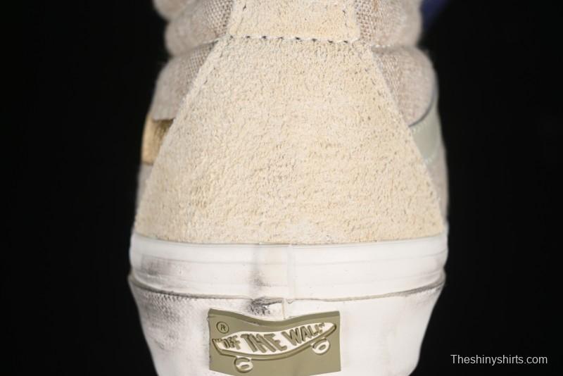 Vans Notre Premium Sk8-Hi High-Top Skate Shoes with Upgraded Suede and Linen Materials - VN000CR0BWQ