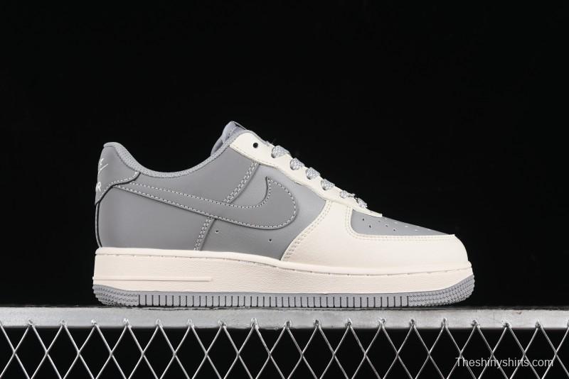 Nike Air Force 1 '07 Low Bape Collaboration - Off White Grey Low Top Casual Sneakers - BB6566-207