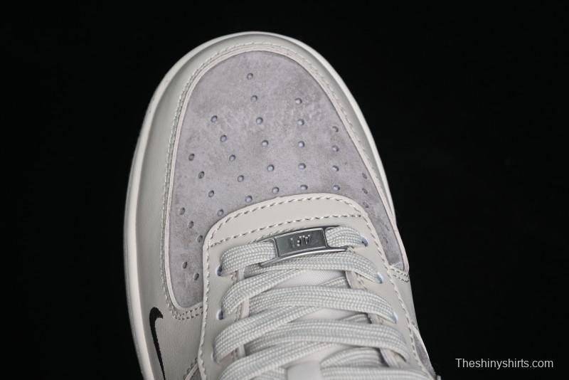 Nike Air Force 1 '07 Low Stussy Collaboration - White Black Sole Low-Top Casual Sneakers - XZ6188-279