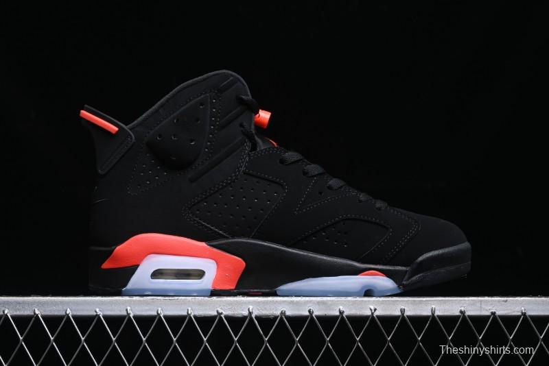 Nike Air Jordan 6 Retro Basketball Shoes with Infrared Design and 3M Reflective Details - 384664-060