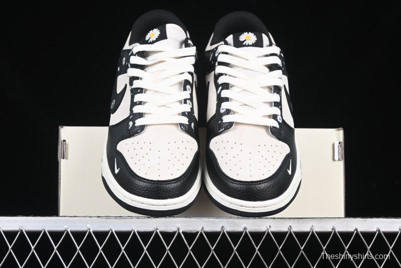 Nike SB Dunk Low Lightning Collaboration Daisy Black Check Anniversary Customized Low-Top Casual Sneakers - DJ2024-069
