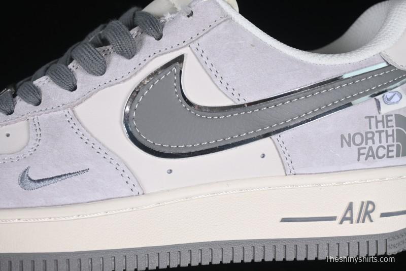 Nike Air Force 1 '07 Low The North Face Collaboration Grey Pigskin Grey Sole Low-Top Casual Sneakers - XZ6188-915