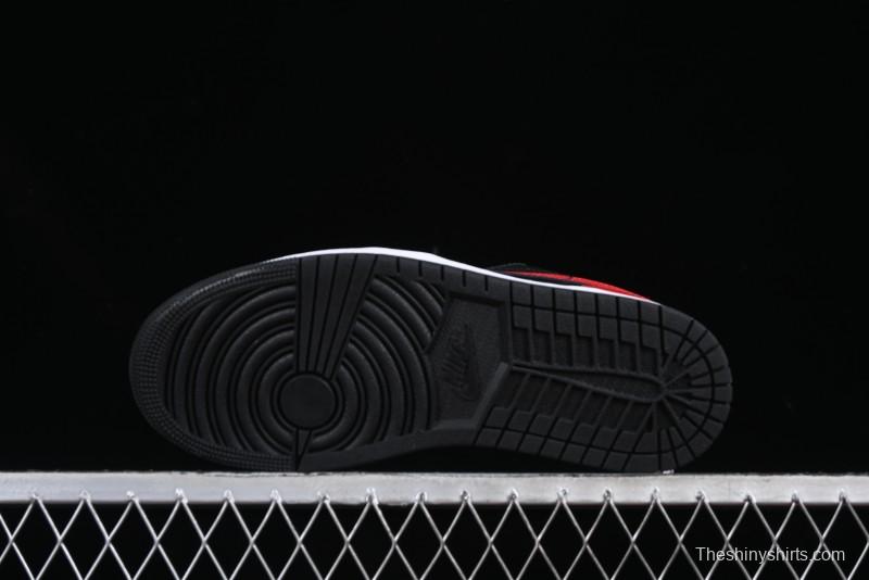 Nike Air Jordan 1 Low AJ1 Red Black Low Top Casual Sneakers - 553558-067