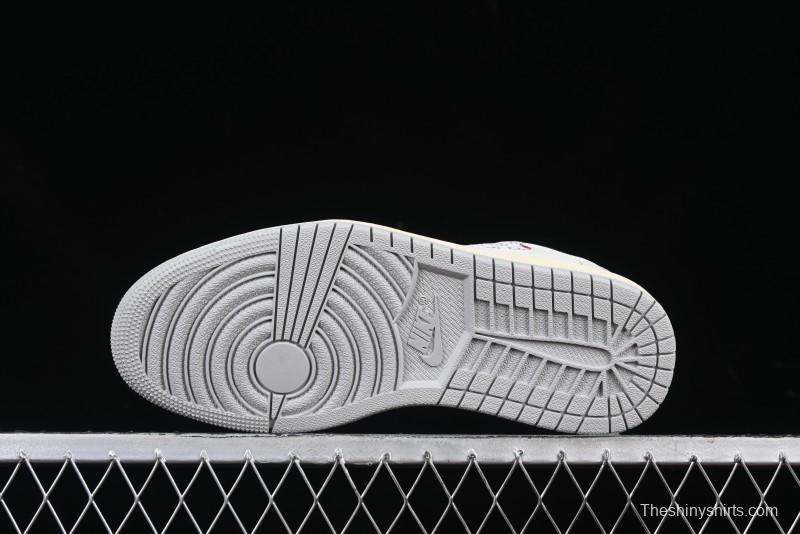 Nike Travis Scott x Fragment Design x Air Jordan 1 Low OG SP AJ1 Low Top Casual Sneakers - AG3702-808