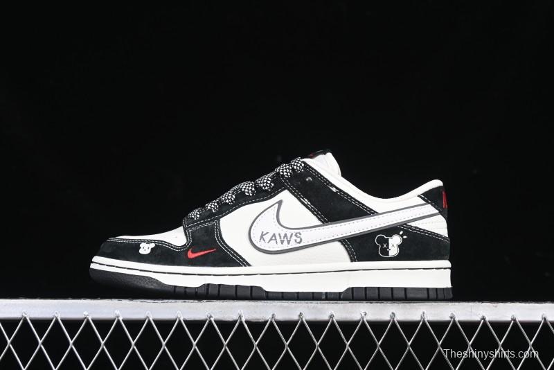 Nike SB Dunk Low KAWS Collaboration Anniversary Custom Sneakers with White Bear Swoosh - DJ2024-110