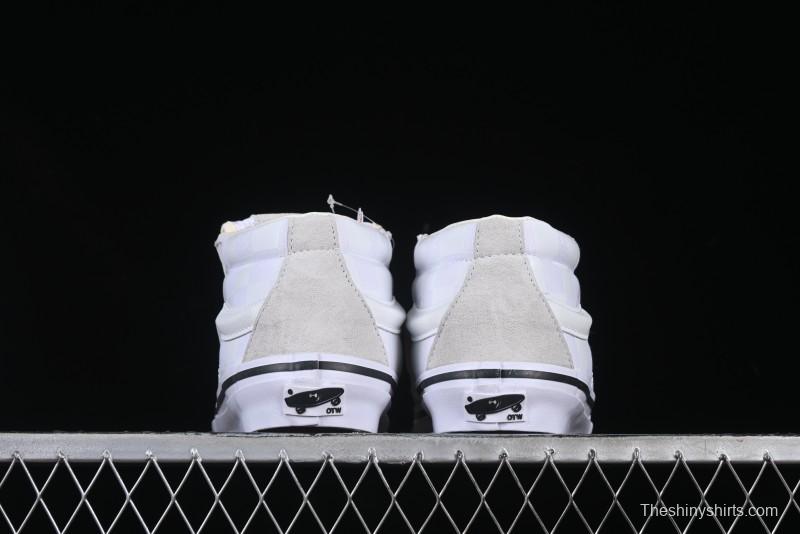 Vans HommeGirls x Sk8-Mid Fashion Casual Mid-Top Suede Skate Shoes with Bold Side Stripes - VN000NBN2VZ