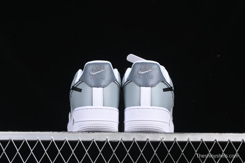 Nike Air Force 1 '07 Low Hand-Painted Broken Hook Casual Sneakers - CV2288-011