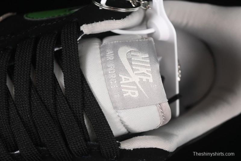 Nike Air Force 1'07 Low Chrome Hearts Collaboration Black Green Swoosh Casual Sneakers - KK1988-074
