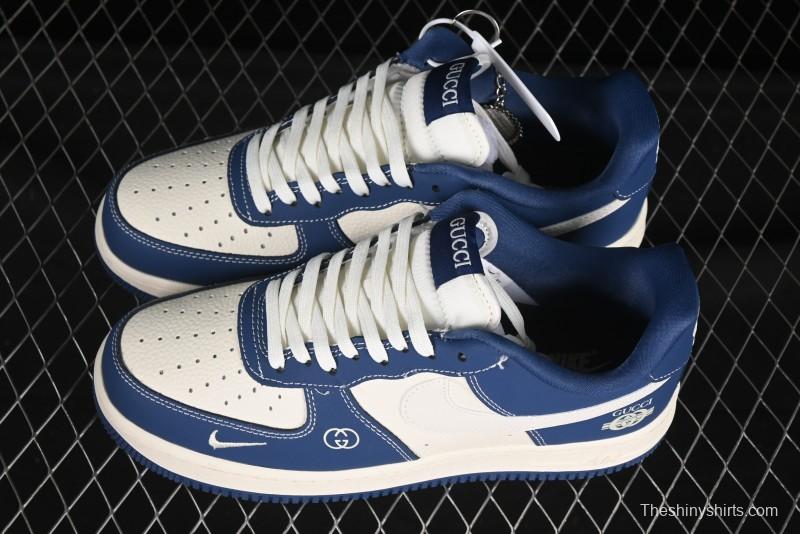 Nike Air Force 1'07 Low Gucci Collaboration Navy Blue Casual Sneakers - KK1988-085
