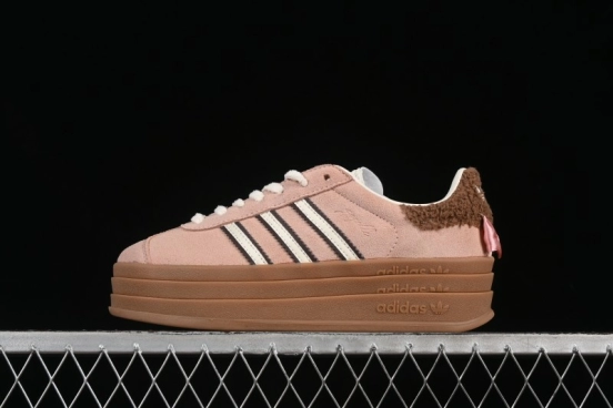 Adidas Originals Gazelle Bold JR4244 Collaboration Low-Top Platform Sneakers with Slip-Resistant Durable Sole