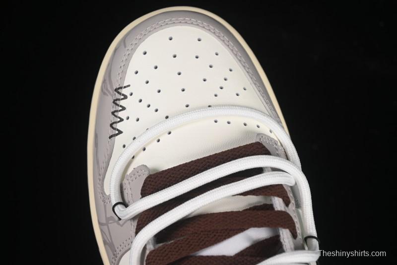 Nike Dunk Low Koala Party Distressed Grid Low-Top Casual Skate Shoes - DD1503-124