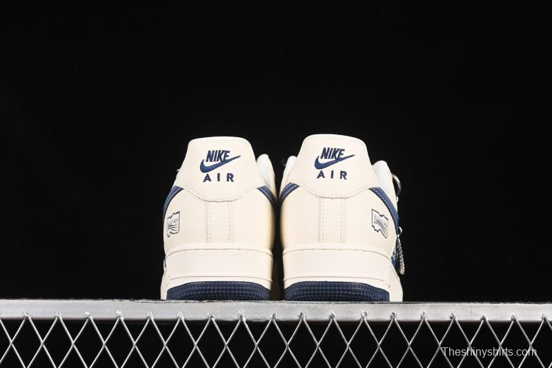 Nike Air Force 1'07 Low Balenciaga Collaboration Blue Woven Label Low-Top Casual Sneakers - DF0188-062